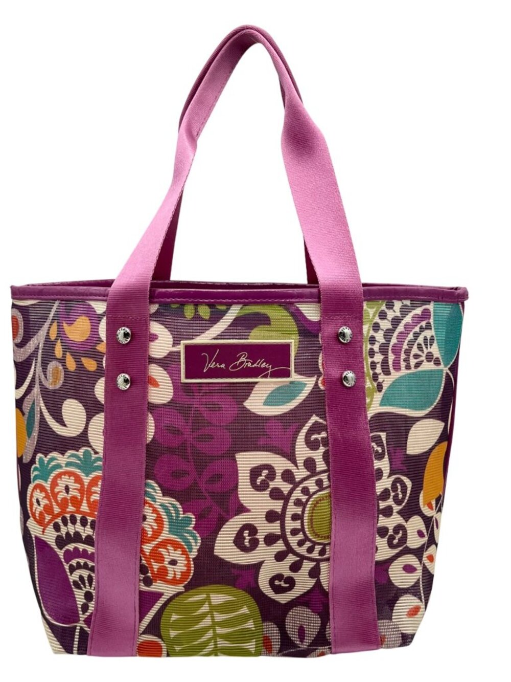 Vera Bradley Purple Mesh Small Plum Crazy Tote